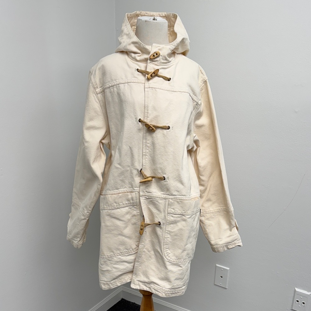 Cream Hooded Toggle sailing Coat QUAI V Vintage